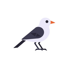Obraz premium Stylized Bird Icon Flat Design Illustration