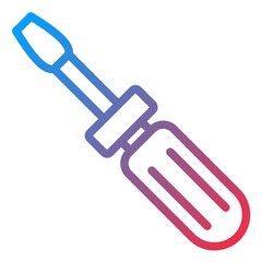 Screwdriver Line Icon Style