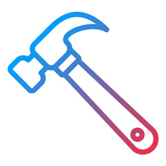 Hammer Line Icon Style