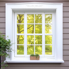 White Window Frame Design: Home Improvement Ideas