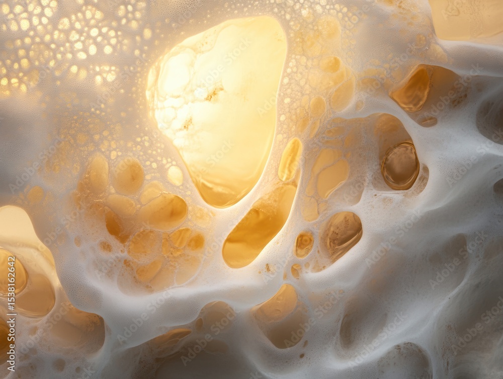 Aufkleber unique texture resembling organic forms illuminated by warm light in an abstract composition