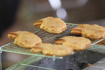 たい焼きを温める様子