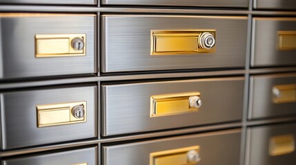 Vault Security and Protective Measures with Row After Row of Lockboxes for Safe Deposit Solutions