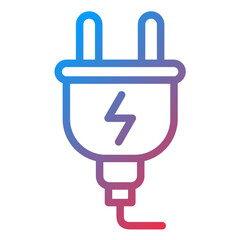 Obraz premium Power Plug Line Icon Style