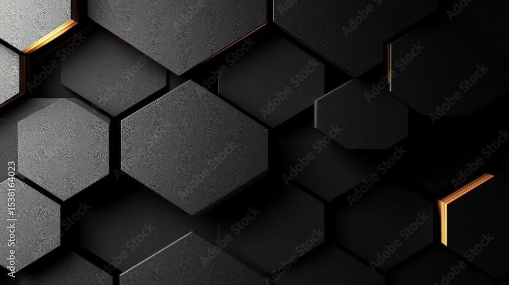 Poster 3d geometric texture with rising rectangular shapes and modern dark architectural design elements