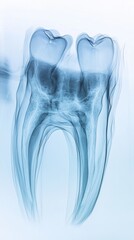 X-ray Image of Human Teeth Showing Root Structure