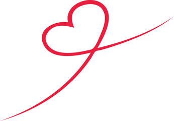 Signature Heart Line Art. Romantic Graphic Resource.