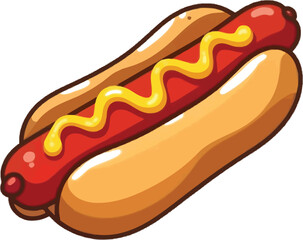 Stylized Illustration of a Crispy Fried Chicken Leg on a Beige Background