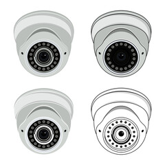 cctv vector image and illustrator