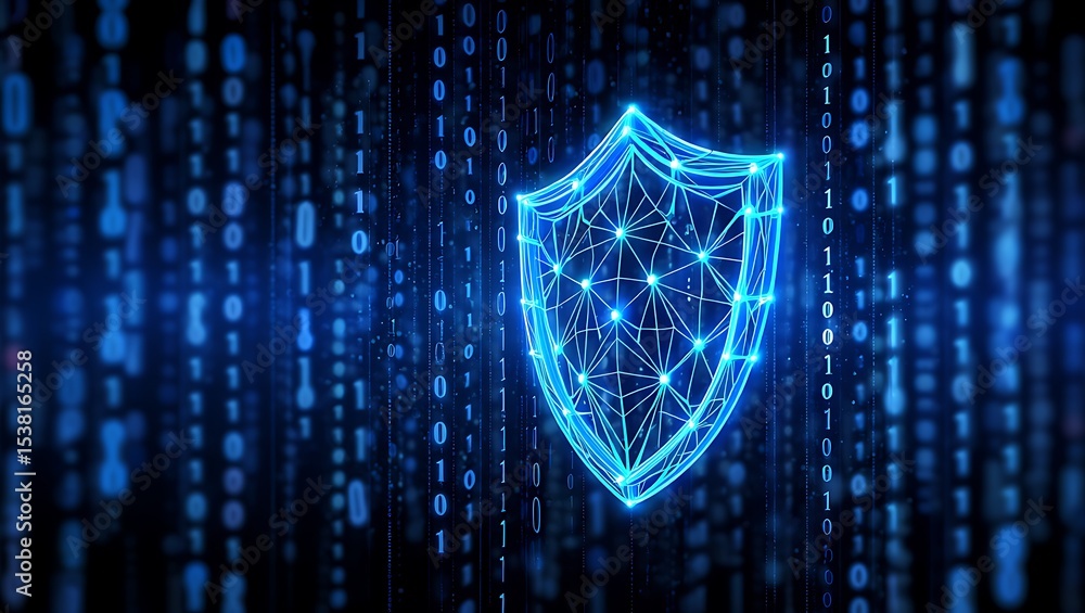 Poster binary code background