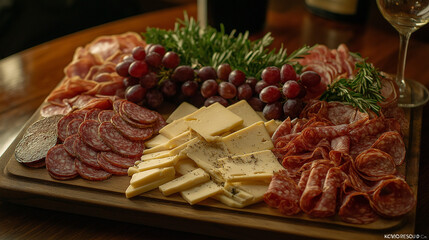 Gourmet Charcuterie Board Real Aesthetic Wallpaper Background for Foodies