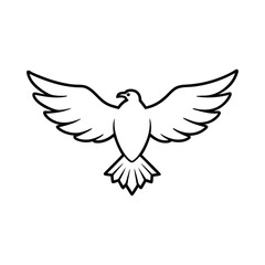 Obraz premium eagle with outstretched wings line art