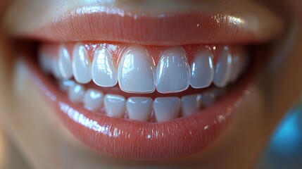 Close-up of a Smile with White Teeth