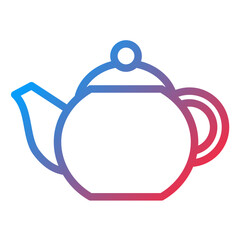 Tea Pot Line Icon Style