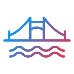 Bridge Line Icon Style