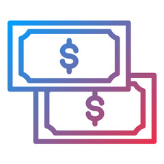 Cash Line Icon Style