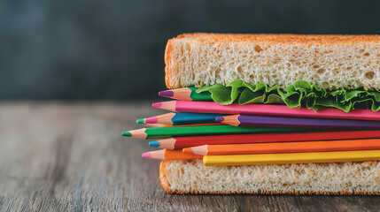 the image shows a sandwich made with slices of bread
