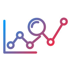 Market Analysis Line Icon Style