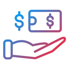 Bankruptcy Line Icon Style