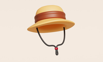 턱 끈 밀짚 모자 Straw Sun Hat with Chinstrap