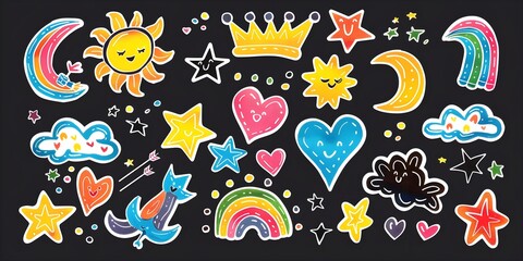 Fun and Vibrant Sticker Set  