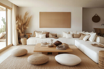 A modern and minimalist living room
