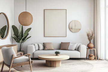 A modern and minimalist living room