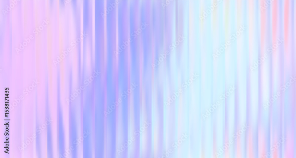 Poster vector abstract colorful blurred holographic gradient background. vertical ribbed glass texture. pas