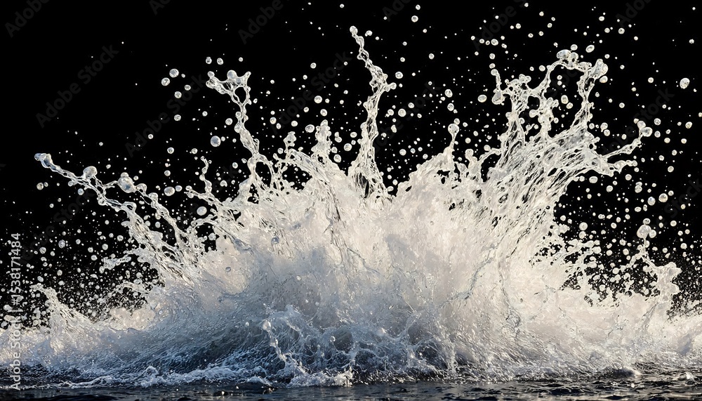 Poster dynamic water splashes: witness the raw power of nature as water erupts in a dazzling display of liq