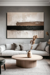A modern and minimalist living room