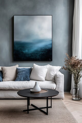 A modern and minimalist living room