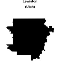Lewiston (Utah) blank outline map