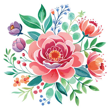 Watercolor floral pattern