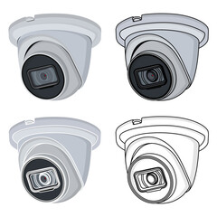 cctv vector image and illustrator