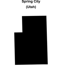 Spring City (Utah) blank outline map