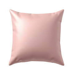 A single square pink pillow isolated  isolated on transparent background
