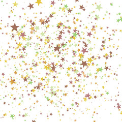 Color stars confetti background. Splash effect banner. Vector abstract illustration with blurred drops of rain for wallpaper, wrapping paper, backdrop, poster, card etc.