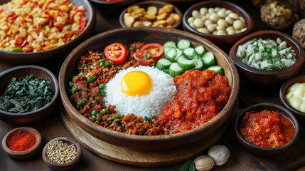 Vibrant Food Photography Real Aesthetic Wallpaper Background for Culinary Designs