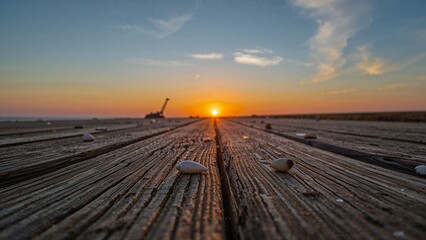 Pier view at sunset