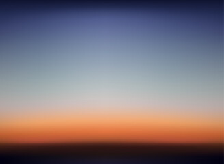 Sunset, Sky clouds in the Evening. scenic after sunset sky background vector illustration. Orange, Yellow Gold sunlight in Golden hour and Dramatic Horizon