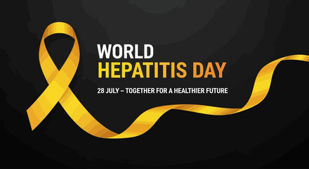World Hepatitis Day 2025 Awareness Banner – Flat Medical Illustration for Liver Health Campaign, Prevention and Global Healthcare Education Poster