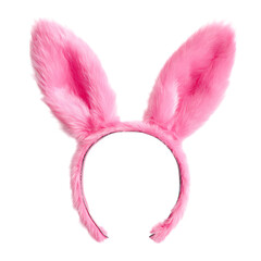 Pink bunny ears headband isolated on transparent background