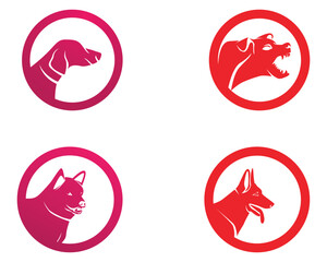 dog animals logo pets shop template icons app