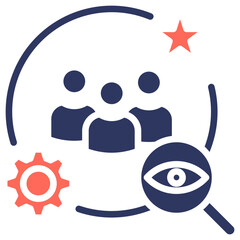 Talent Review glyph color icon