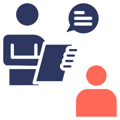 Interview glyph color icon