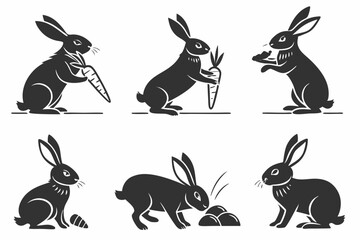 Fototapeta premium set of rabbits