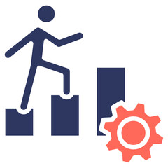 Leadership Development glyph color icon