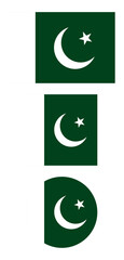 
Pakistan flag PNG vector. Pakistan square and round icon isolated on transparent PNG background. Pakistan flag icon.

