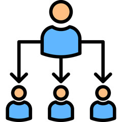 Executive Coaching lineal color icon