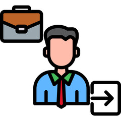 Internal Job lineal color icon